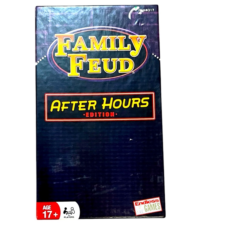 Family Feud After Hours Edition for ages 17 and up. Complete good used condition